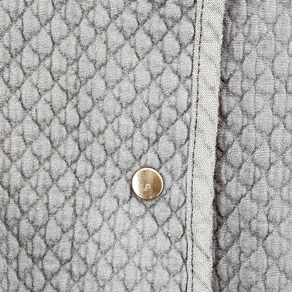 Cynthia Ashby Women's Long Sleeve Quilted Panel Heavyweight Midi Coat- S